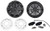 One Pair (QTY 2) Of Kicker 45KM84L 8" 300 Watt Max Power 2-Way Coaxial RGB LED Boat Speakers W/Charcoal and White Grilles Bundle Combo With 8" White Speaker Enclosures