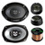 2 Pair Car Speaker Package Of 2x Kenwood KFC6966S 6x9" 400 Watt 3-Way Black Audio Speaker Bundle With Kenwood KFC-ST01 1" Inch 160-Watt Car Dome Tweeters + Enrock 16g 50 Ft Speaker Wire
