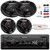 Infinity Alpha 100 Single DIN Bluetooth USB/AUX SD MP3 Player FM Radio Digital Media Car Audio Receiver, 2x 6x9" 500W Max 3-Way Speakers, 2x 6.5" 300W Max 2-Way Speakers, 4 Channel Amplifier W/Kit