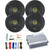 Two Pairs (QTY 4) Of Kicker CSC65 CS Series 6.5" 300 Watt Max Power 4 Ohm 2-Way Coaxial Car Audio Speakers, 4 Channel 400 Watt Amplifier, 8 Gauge Amplifier Wiring Installation Kit