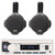Pyle PLMRB29W2 Single DIN Marine Bluetooth USB/AUX MP3 Player AM/FM Radio Stereo Receiver, 2x Pyle PLMRB65 6.5" 200 Watt Max Power Water-Resistant Black Boat Wakeboard Speakers