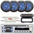 Pyle PLCD43MRB Single DIN Marine Bluetooth USB/AUX MP3 Player AM/FM In-Dash Stereo Head unit Receiver W/Black Cover, 4x 5.25" 180W Max 2-Way Waterproof Blue LED Black Speakers, 4-Channel Amplifier