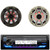 JVC KD-X38MBS Single DIN Marine Bluetooth MotorSports USB/AUX LED Illumination AM/FM Radio SiriusXM Ready Stereo Receiver, 2x 6.5" 195W Max RGB LED Coaxial Speakers w/Charcoal Grille + White Grille