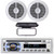 Pyle PLCD43MRB Single DIN Marine Bluetooth USB/AUX MP3 Player AM/FM Radio In-Dash Stereo Head unit Receiver w/White Cover, 2x 6.5'' 120W Max Power full-range White Waterproof Boat Stereo Speakers