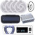 Pyle PLRMR23BTW Marine White Radio USB AUX SD AM/FM Stereo Bluetooth Receiver, 4x Pyle 4" White Waterproof Speakers, 4-Channel White Amplifier, Radio Shield, Antenna - Complete Marine Package