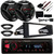 Pioneer MVH-S215BT Single DIN USB AUX AM/FM Radio Bluetooth Audio Receiver, 2x 6.5" 300 Watt Max 2-Way  Car Audio Speakers w/Adapters, Harley 98-2013 Stereo Install Kit, Steering Control Interface Kit