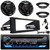 JVC KD-T720BT Single DIN Bluetooth USB/AUX CD Player AM/FM Radio Multimedia Stereo Receiver w/Install Kit, 2x 6.5" 300W Max 2-Way Speakers w/Adapters, Handlebar Control Interface (1998-2013 HD)
