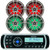 Jensen MS2A Marine Boat Yacht Bluetooth Stereo AM/FM Digital Media Receiver, 2 Pairs of Infinity 8" 450W Coaxial Boat Speakers w/ LED Lights