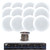 12x Pyle PDIC51RD 5.25" 150 Watt Max Power In-Wall/In-Ceiling 2-Way White Audio Speakers, 6-Channel High Powered Stereo Speaker Selector w/Volume Control, 100 Feet 16 Gauge Speaker Wire