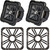 Package Bundle Combo Inludes 2x KICKER S10L74 10" Inch 2400 Watt 2-Ohm Car Audio Square Subwoofer = 2x Kicker 11L710GLC 10" Square Grill With LED Lighting for Solo-Baric L7 Subwoofer - Charcoal