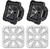 Package Bundle Combo Inludes 2x KICKER S12L74 12" Inch 2400 Watt 2-Ohm Car Audio Square Subwoofer = 2x Kicker 11L712GLW 12" Square Grill With LED Lighting for Solo-Baric L7 Subwoofer - White