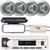 Pyle PLMRB29W2 Single DIN Marine Bluetooth USB/AUX MP3 Player AM/FM Radio Stereo Receiver w/White Cover, 4x 6.5" 150W Max Power 2 Way Silver Boat Speakers, 4-Channel Waterproof Bluetooth Amplifier