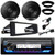 JVC KD-X38MBS Single DIN Marine MotorSports Bluetooth USB/AUX LED AM/FM Radio Stereo SiriusXM Ready Receiver W/Install Kit, 2x 6.5" 150W Max 2-Way Speakers W/Adapters, Handlebar Control Interface