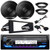 JVC KD-X38MBS Single DIN Marine MotorSports Bluetooth USB/AUX LED AM/FM Stereo SiriusXM Ready Receiver W/Install Kit, 2x 6.5" 300W Max Speakers W/Adapters, Handlebar Control Interface (98-13 HD)