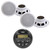 PRV19 AM/FM USB Bluetooth Digital Marine Radio Receiver,6.5" 2-Way Speakers