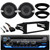 JVC KD-TD72BT Single-DIN Bluetooth USB/AUX CD Player AM/FM Radio Stereo Receiver W/Install Kit, 2x 6.5" 300 Watt Max Power 2-Way Coaxial Speakers W/Adapters (Bundle 1998-2013 HD Motorcycles)