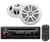 Kenwood AUX USB CD AM FM  Mp3 Car Radio, 2 White Boss 180W 6.5" Car Speaker Set