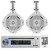 Lanzar 6.5" 2Way Marine Wake Board Speakers,Pyle AM FM USB CD SD Marine Receiver