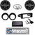 Dual Bluetooth CD-Harley FLHX FLHT Dash Kit, Amp, Antenna, Kicker Speaker Set