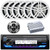JVC KD-X38MBS Single DIN Marine MotorSports Bluetooth USB/AUX LED Illumination AM/FM Radio SiriusXM Ready Stereo Receiver W/Wired Remote, 6x 6.5" 180W Max 2-Way White Speakers, 4-Channel Amplifier