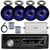 Pyle PLCDBT95 Bluetooth Marine MP3/USB CD AM/FM Receiver, 4x 6.5" Black Tower Speakers w/ RGB LED Lighting, Enrock 4-Channel Amplifier, Enrock Marine Antenna - 40", 2x 18 G 50 FT Marine Speaker Wire