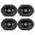 2 Pair (Qty 4) of JVC CS-J6820 6"x8" 250 Watt Max Power 2-Way Car Audio Speakers (Black)