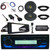 JVC KD-T92MBS Single DIN Marine Bluetooth USB AUX AM/FM Radio CD Player Receiver, Install Kit, JBL 2-Channel Amplifier w/Kit, 2x Kicker 6.5" 300W Speakers w/Adapters, Handlebar Controls (Harley 98-13)