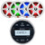 Enrock EM856 Weather-Resistant Gauge Style Digital Media Receiver w/Wireless Audio Steaming with 8" 450 Watt Peak 2-Way Marine Multicolor LED Boat Audio Speakers w/White and Gray Grilles (Qty 4)