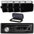 Pyle PLCDBT95 Single DIN Marine Bluetooth USB/AUX MP3/CD Player AM/FM Radio In-Dash Stereo Receiver w/Black Cover, 4x 3.5" 200 Watt Max Power 3-Way Indoor/Outdoor Wall Mount Black Audio Speakers