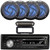 Pyle PLCDBT95 Single DIN Marine Bluetooth USB/AUX CD/MP3 Player AM/FM Radio In Dash Stereo Receiver W/Black Cover, 4x 5.25" 180W Max 2-Way Waterproof Low Profile Slim Style Blue LED Black Speakers