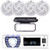 Pyle PLRMR23BTW Single DIN Marine Bluetooth USB/AUX MP3 Player AM/FM Radio In-Dash Stereo Receiver W/White Cover, 4x Pyle PLMRS6W 6'' 240 Watt Max Power Low Profile 2-Way Boat Speakers
