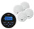 Jensen AM FM USB AUX Marine 160W Receiver, 4 Marine 6.5" Dual Cone 120W Speakers