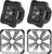 Package Bundle Combo Inludes 2x KICKER S12L74 12" Inch 2400 Watt 4-Ohm Car Audio Square Subwoofer = 2x Kicker 11L712GLCR 12" Square Grill With LED Lighting for Solo-Baric L7 Subwoofer - Chrome