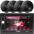 Pyle PLDN83BT.5 6.2" HD Digital Display Double DIN Bluetooth USB DVD Player MP3 Player AM/FM Radio Multimedia Receiver, 4x Pioneer TS-G1620F 6.5" 300 Watt Max Power 2-Way Coaxial Car Audio Speakers