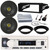 Pyle PLMRB29W2 Single DIN Marine Bluetooth USB/AUX MP3 Player AM/FM Radio Stereo Receiver w/Install Kit, 2x 6.75" 300W Max 2-Way Speakers W/Adapters, 2-Channel Amplifier, Antenna (Fits 1998-2013 HD)