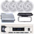Pyle PLMRB29W2 Single DIN Marine Bluetooth USB/AUX MP3 Player AM/FM Radio Stereo Receiver w/White Cover, 4x 5.25" 180W Max Power 2-Way Low Profile Slim Style Boat White Speakers, 4 Channel Amplifier