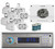 Marine 6x9" 4Way Speaker Set&Wires,1600W Amplifier,Bluetooth USB AUX AM FM Radio