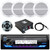 JVC KD-X38MBS Single DIN Marine MotorSports Bluetooth USB AUX LED Stereo Receiver, 4x Enrock 6.5" 90 Watt Speakers, 4CH Amp, Wired Remote, Antenna,