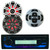 JVC KD-T92MBS Single DIN Marine MotorSports Bluetooth USB AUX AM/FM Radio Stereo SiriusXM Ready CD Player Receiver, Wired Remote, Kicker 41KM84LCW 8" KM Series Coaxial Marine Speakers w/ LED Lights