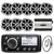 Fusion Marine Am/Fm/Weather Band Receiver Sirius Ready Ipod Dock Ready Mechless Receiver,  JENSEN 6.5" Inch Coaxial Stereo Silver Speakers, Jensen POWER760 Power760 4-Channel 760 Watt Black Amplifier, EKMR1 Enrock Marine Wire Antenna (Black)