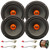 Two Pairs (QTY 4) Of JBL SHOCKWAVE150W65 6.5" 300 Watt Max Power Midrange Woofer Car Audio Speakers Bundle Combo With 50 Feet 16 Gauge Speaker Wire, 2x Speaker Connector for Select Toyota Vehicles