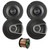 4x Polk Audio MM Series Ultra Marine Certified 6.5" 2 Way Coaxial Car / Boat Speakers, Enrock Audio 16-Gauge 50 Foot Speaker Wire