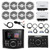 Rockford Fosgate Bluetooth Marine MP3 Receiver, Remote Control, 8x 6.5" Full Range White Speakers, 2X 4-Channel White 400 Watt Amplifier, 2X AMP Install Kit, Antenna - 40", USB AUX Interface Mount