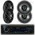 Kenwood KDC-BT32 Single-DIN Bluetooth CD/MP3 In-Dash SiriusXM Ready Car Audio Receiver Bundle Combo Two Pairs (QTY 4) Of 6.5" 600W Max Power 2-Way Coaxial Black Automotive Speakers
