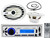 Enrock Marine Bluetooth USB Radio, Antenna, 6x9" Marine 260W 2Way Speaker Set