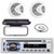 Pyle PLCD43MRB Single DIN Marine Bluetooth USB/AUX MP3 Player AM/FM Radio In-Dash Stereo Head Unit Receiver w/White Cover, 2x 6.5" 150W Peak Full Range Dual Cone Waterproof Speakers, Radio Antenna