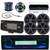 JVC KD-T92MBS Single DIN Marine MotorSports Bluetooth USB AUX Stereo SiriusXM CD Player Receiver, Wired Remote, Radio Cover, 4x 6.5" Speakers, JBL 1000W Amp, Speaker Wire, Antenna