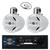 2 White 8" Wake Board Speakers, Pyle Bluetooth USB Marine Radio and Antenna  (MPPK16027)