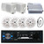 Pyle PLMRB29B Single DIN Bluetooth MP3 In-Dash Stereo Receiver, 2x 3.5'' 200W Mini Box Speakers, 4x 6.5'' 120W Dual Cone Marine Speakers (White), Amplifier, Antenna