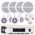 Pyle PLMRB29W2 Single DIN Marine Bluetooth USB/AUX MP3 Player AM/FM Radio Stereo Receiver, 4x 6.5" 90W Max 2-Way White Speakers, 4x 4" 300W Max RGB LED Tower Speakers, 4-Channel Amplifier, Antenna